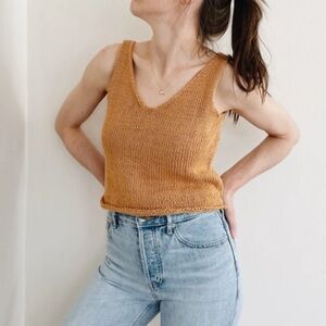 H&M Golden Knit tank top